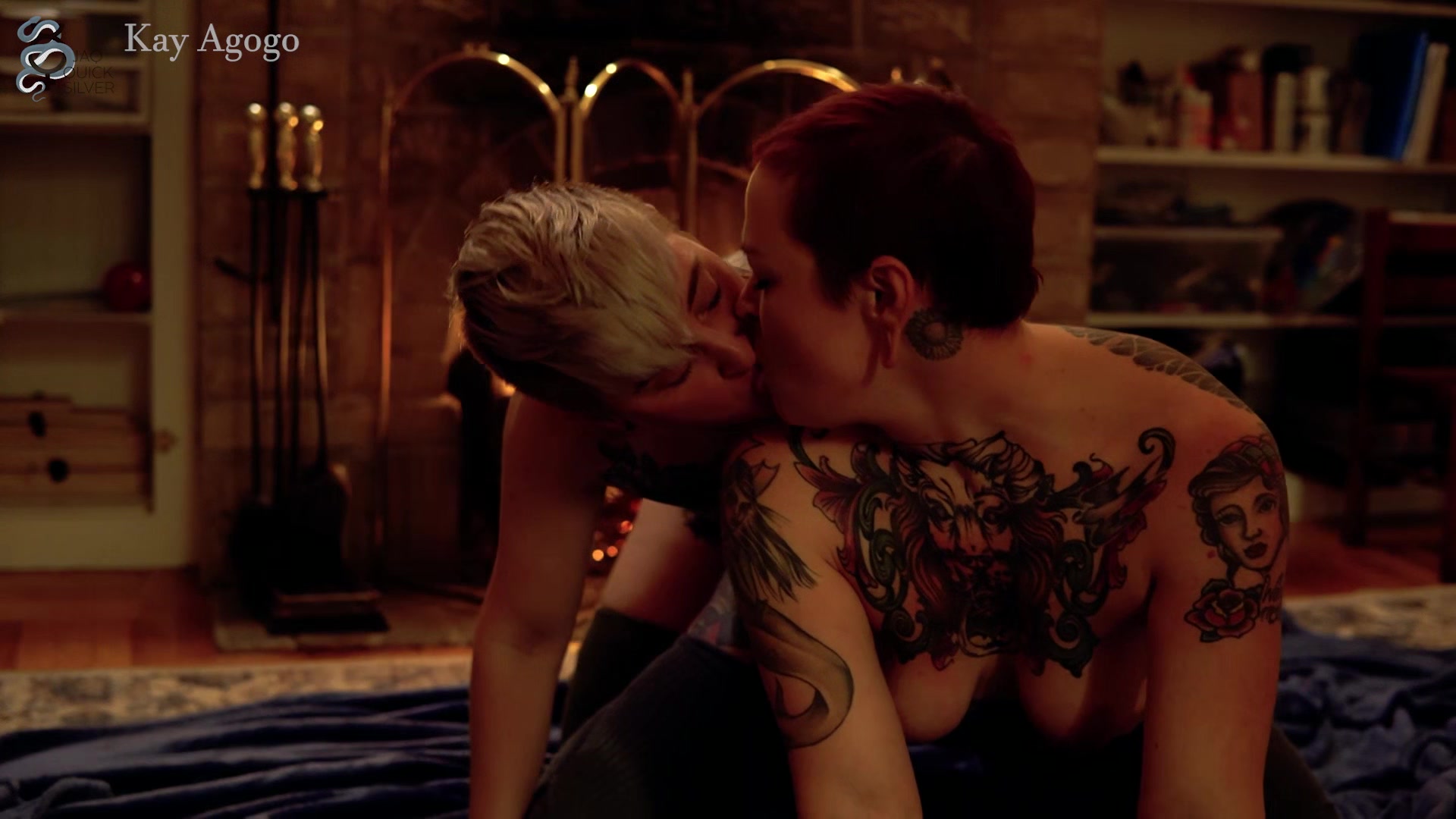 Cozy Fireside Sapphic Hookup - Pussy Licking, Fingering & Sensual Cuddling with Kay Agogo