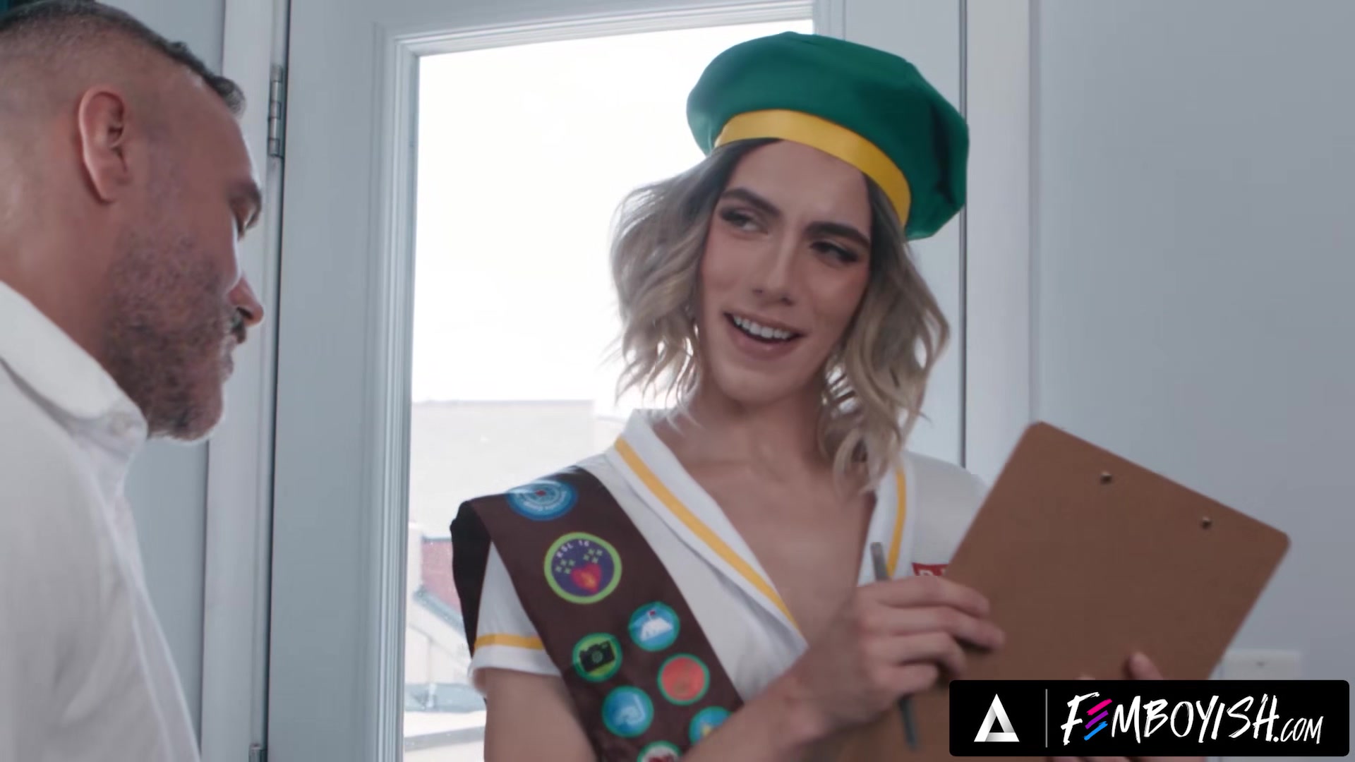 FEMBOYISH - Horny DILF Manuel Skye Turns Down Cookies But Pounds Sexy Scout Femboy Cristiano s Ass