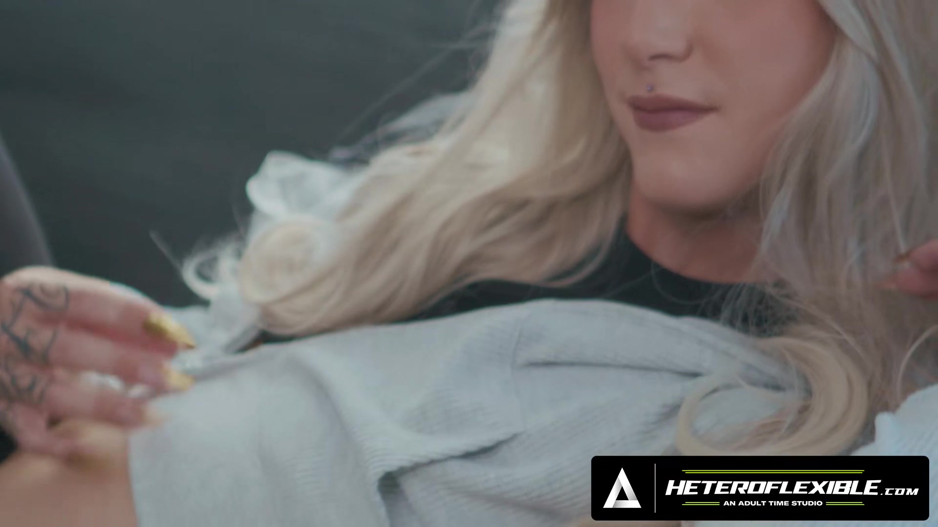 HETEROFLEXIBLE - Femboy Axelle Rose Rides Hot Neighbor Ethan Chase s Dick After He Tore His Pants