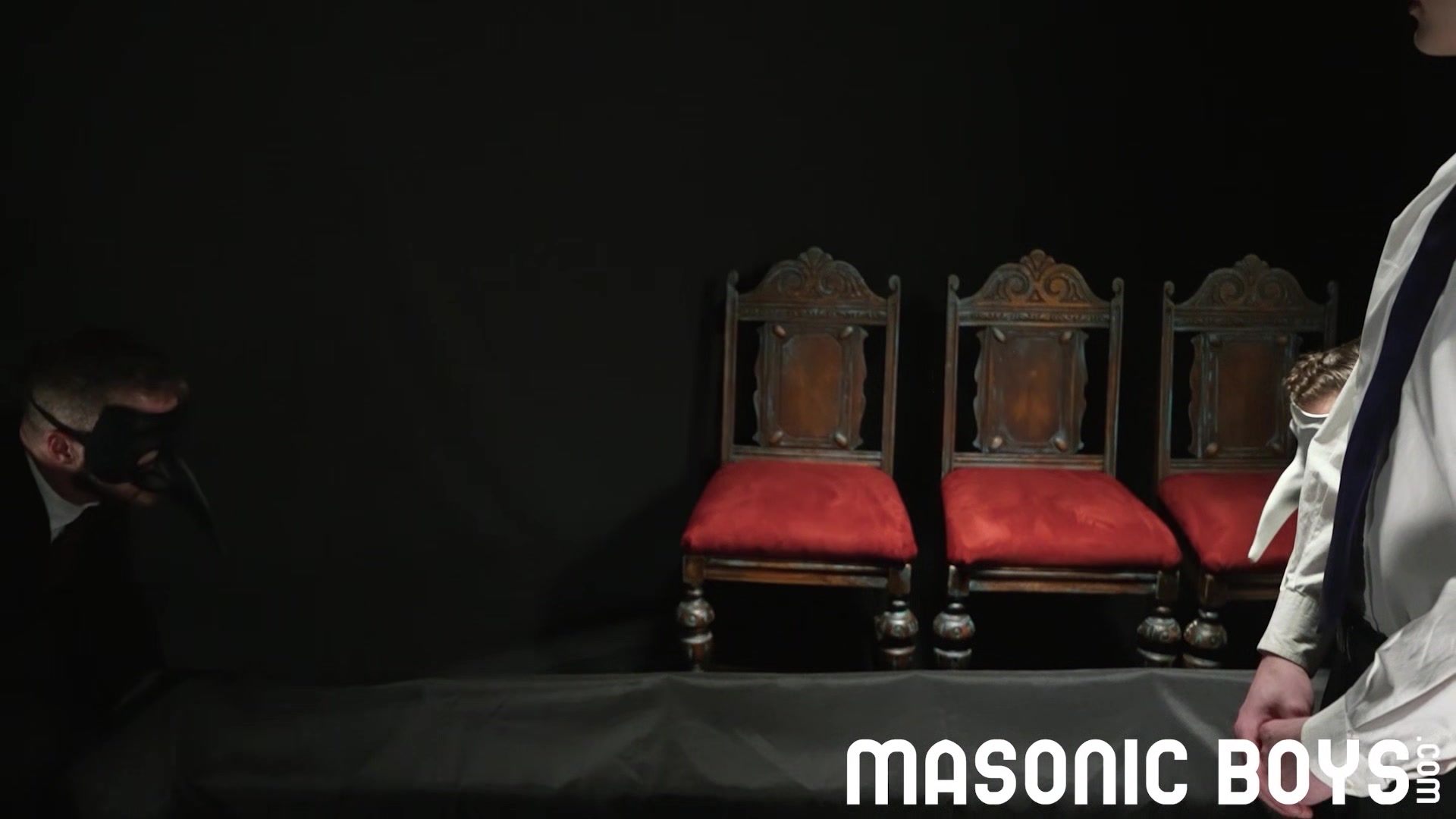 MasonicBoys - Sexy Ethan Tate used and barebacked hard by 3 suited men