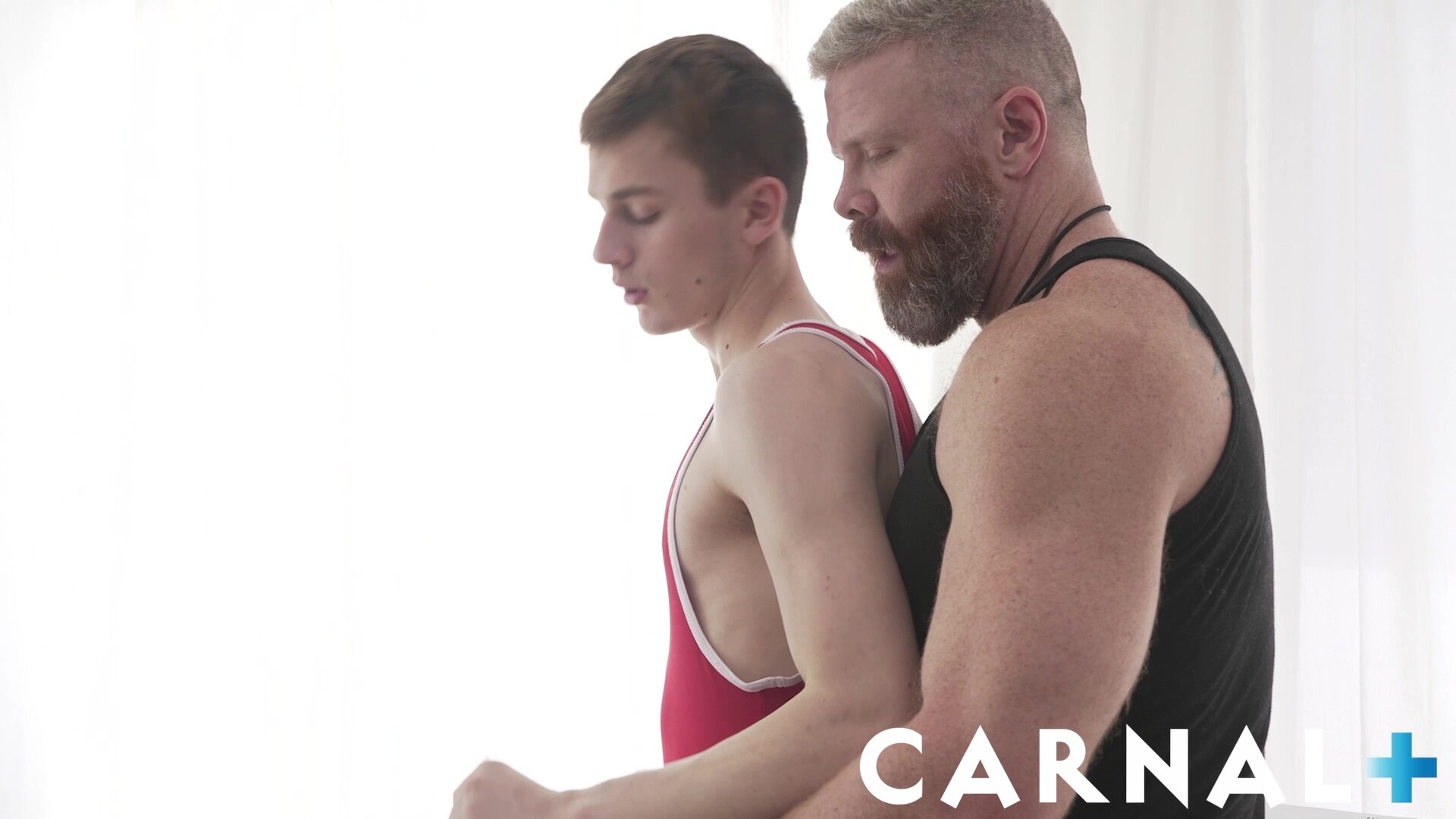 TwinkTop - Smooth hung wrestler Tyler Tanner barebacks his massive coach