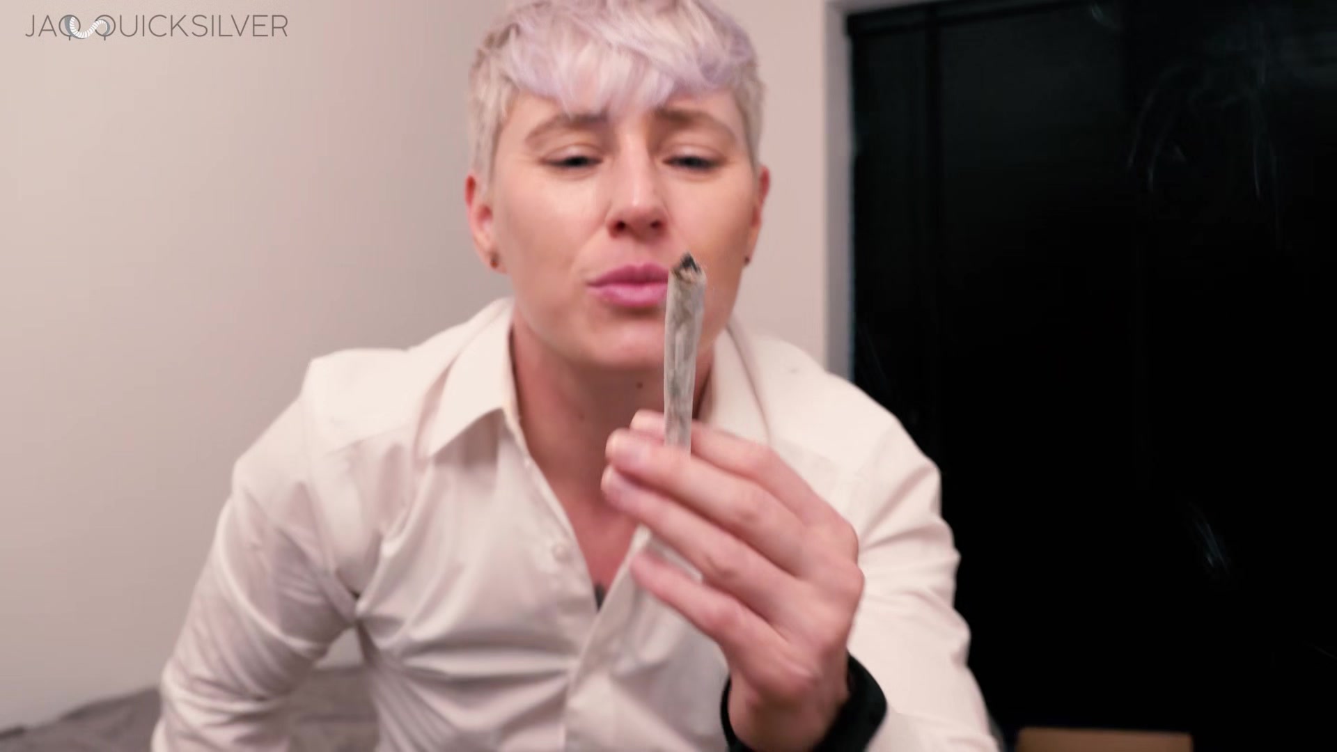 POV Smoking Fetish Blowjob - FtM Dom Jaq Quicksilver Trains Submissive Housewife as Human Ashtray