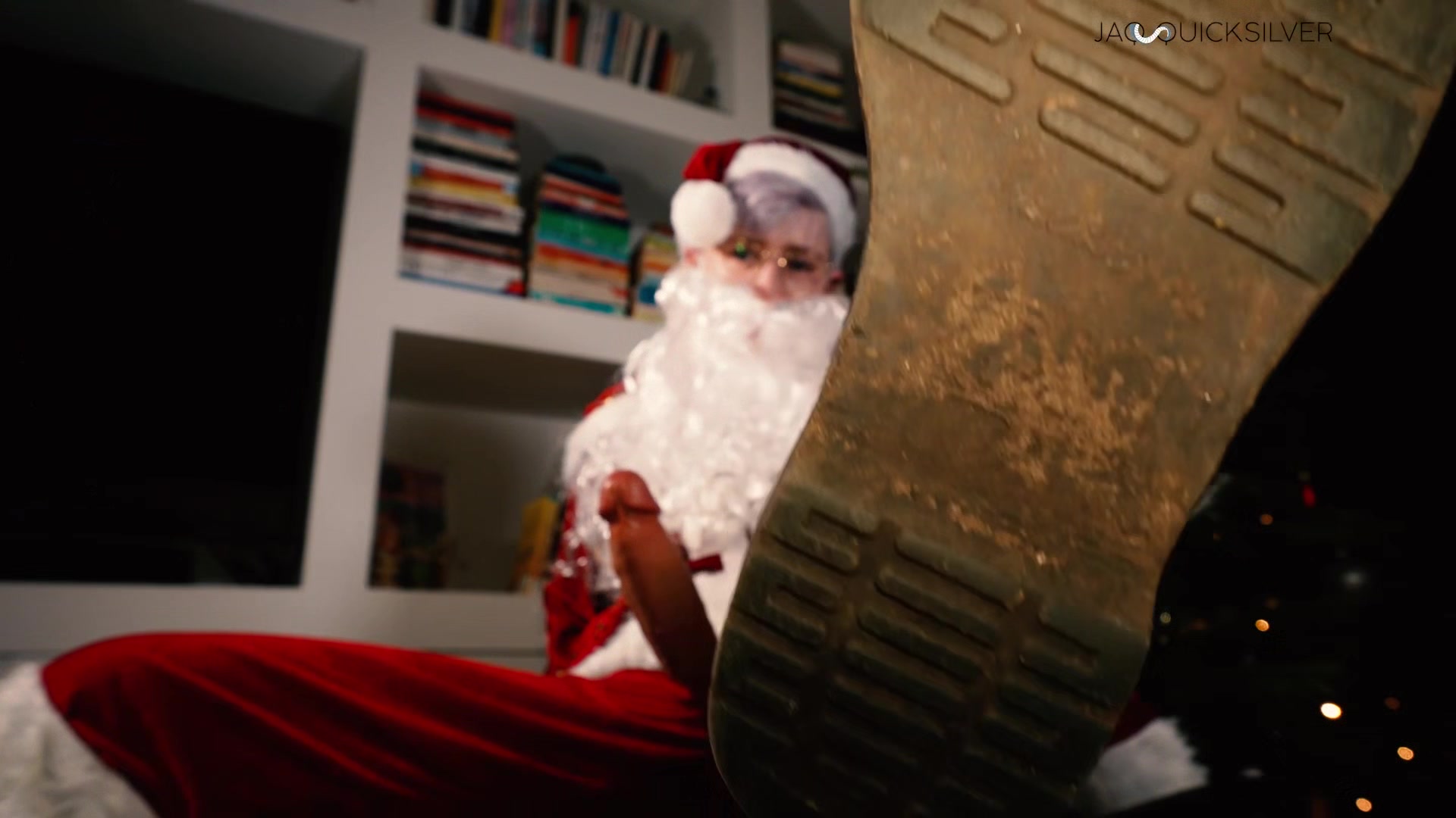 Santa's Seed - FtM Bad Santa Jaq Quicksilver Trades Nice List Status for a Festive Blowjob - POV dom