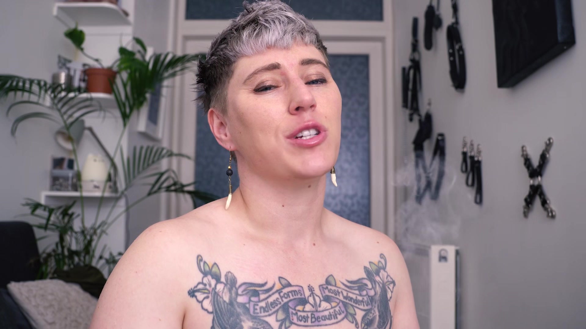 Raver Roommate Makes You a Human Ashtray While They Masturbate POV Domination