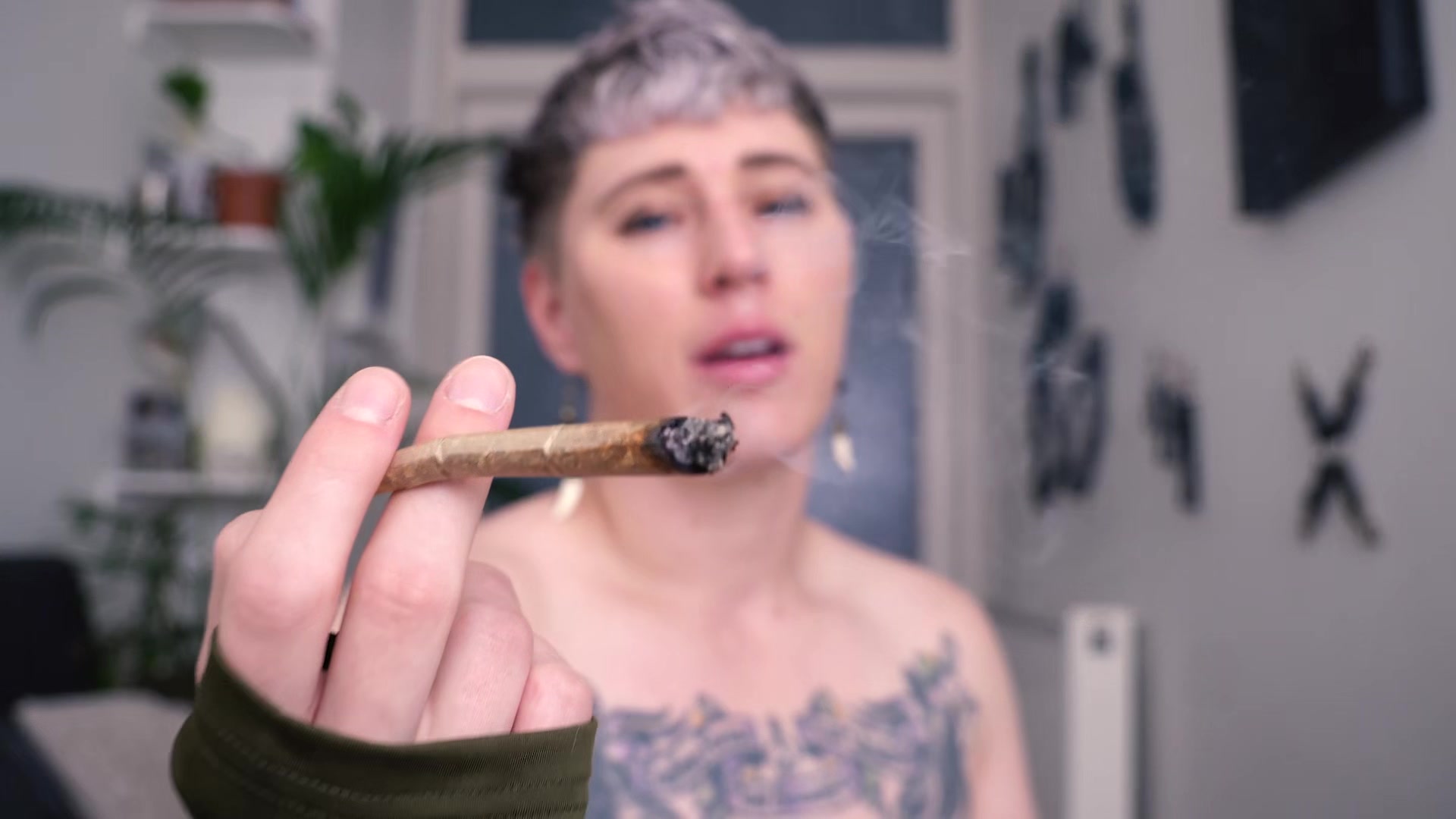 Raver Roommate Makes You a Human Ashtray While They Masturbate POV Domination
