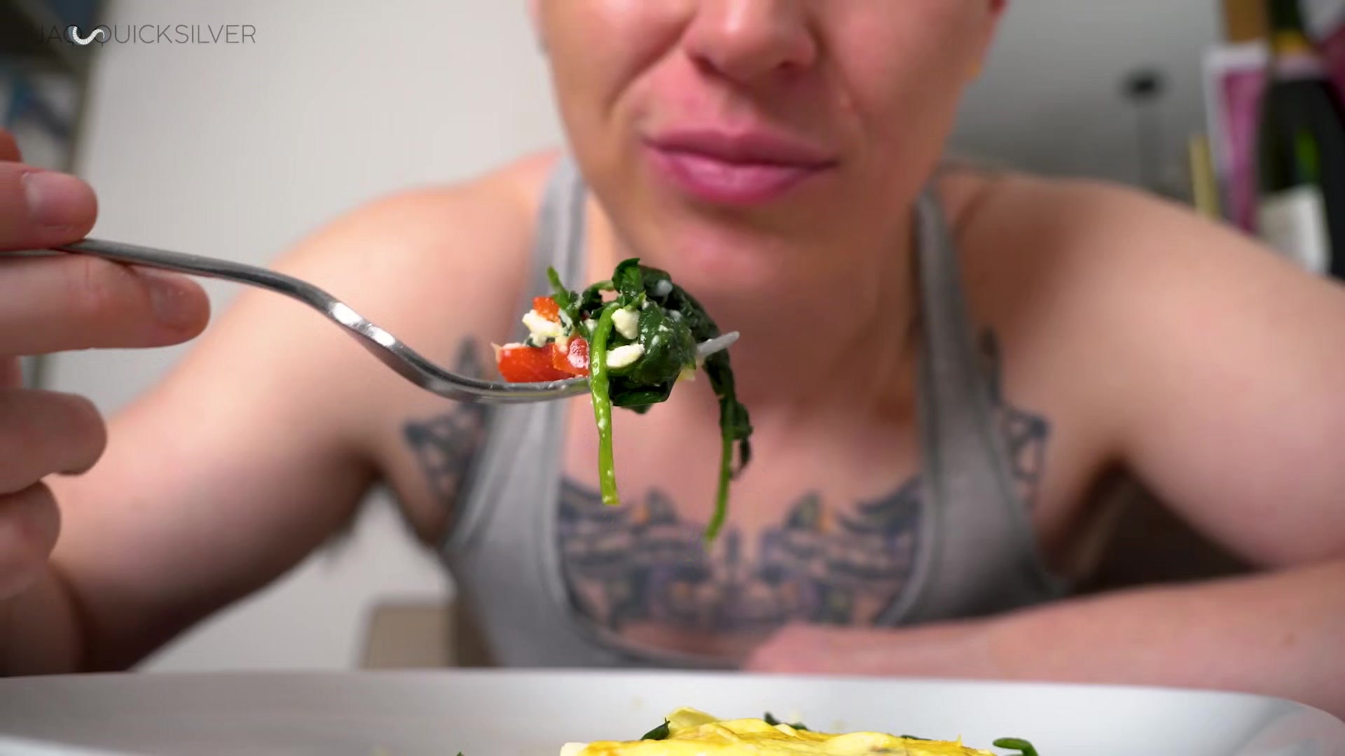Shrunk by the Hunk! Tiny POV of cooking, eating, and flexing with your giant FtM gym buddy