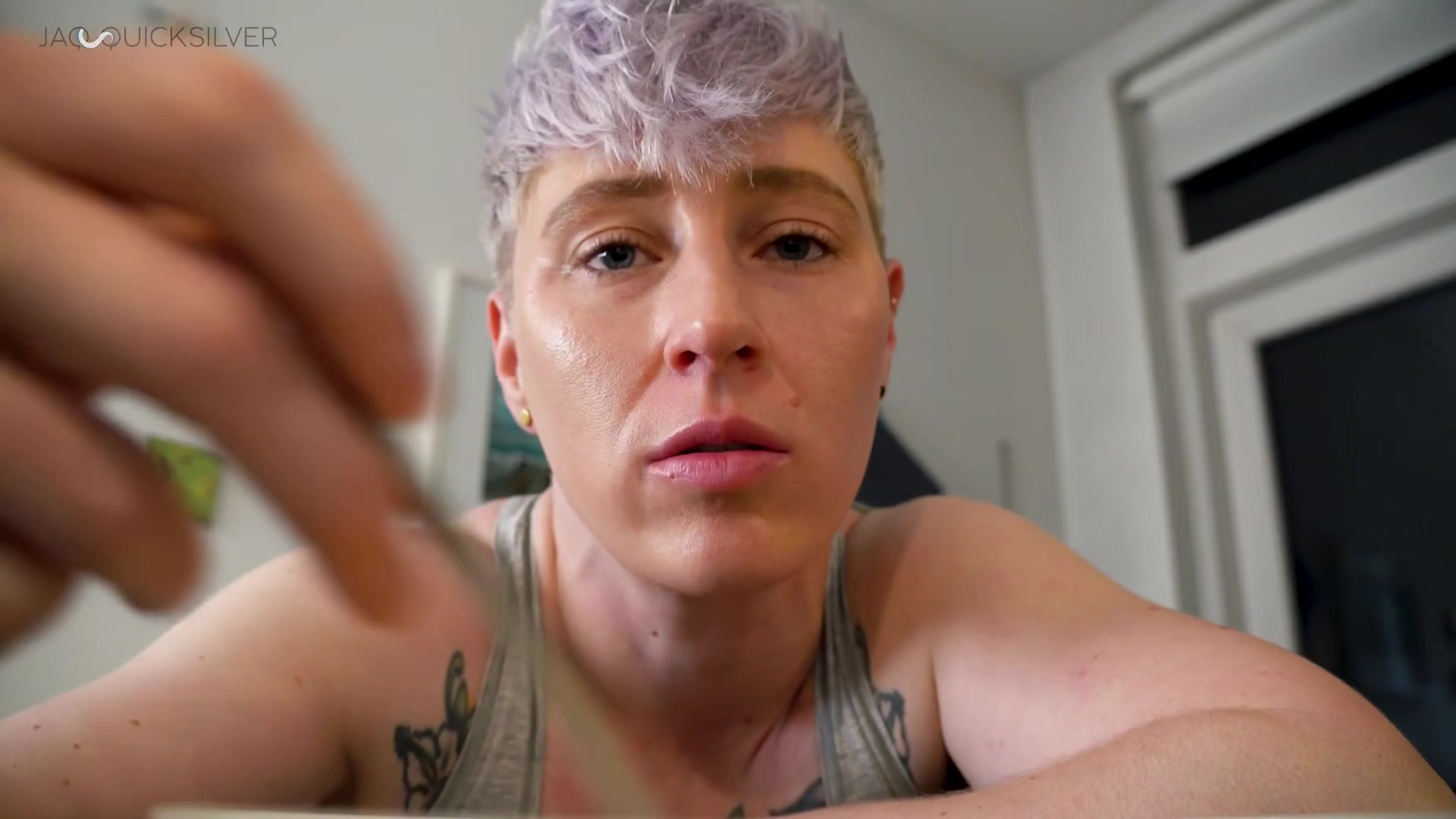 Shrunk by the Hunk! Tiny POV of cooking, eating, and flexing with your giant FtM gym buddy