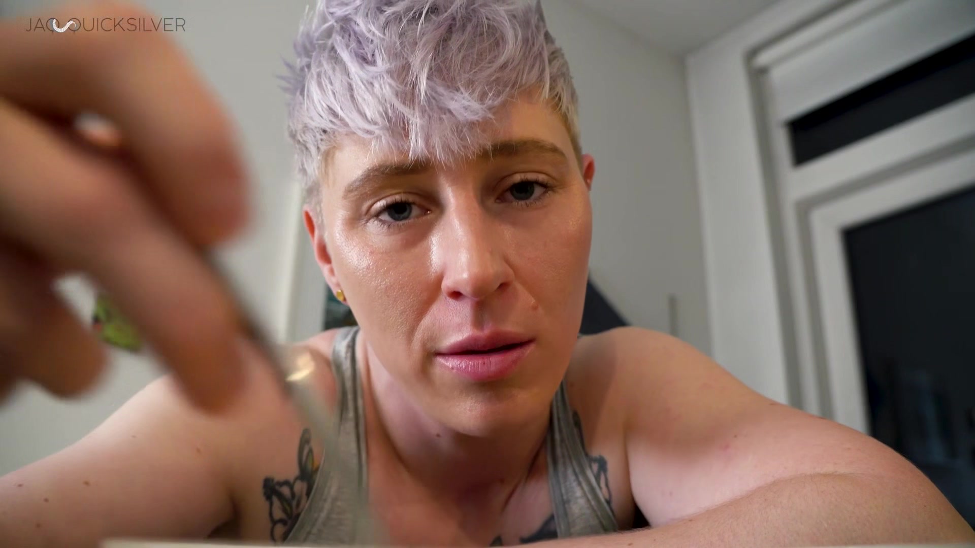 Shrunk by the Hunk! Tiny POV of cooking, eating, and flexing with your giant FtM gym buddy
