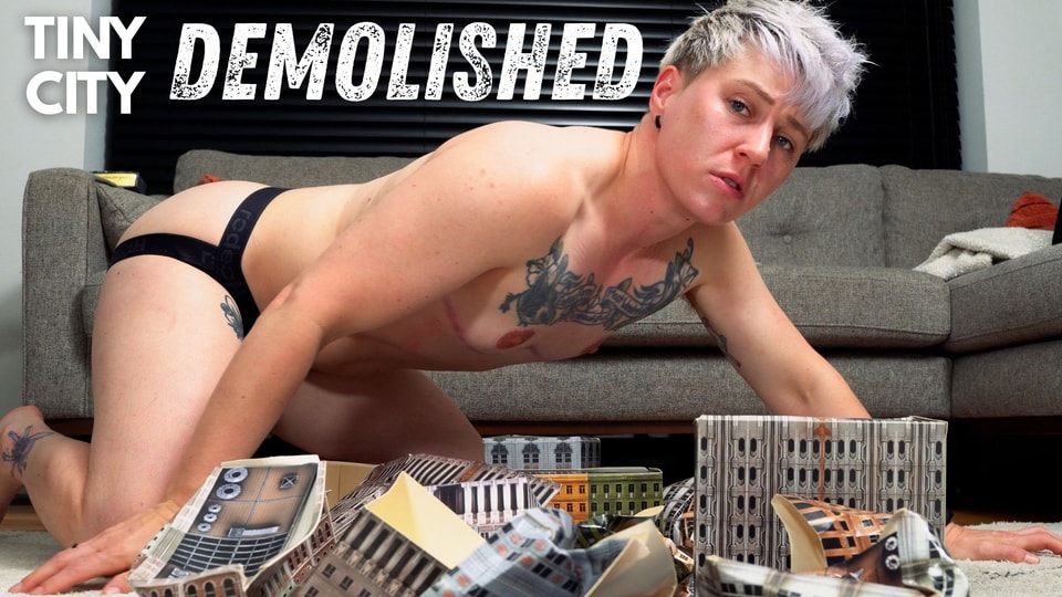 Giant FtM DESTROYS City of Helpless Tinies - Jaq Quicksilver Smashes, Bashes, and Vores Tinies
