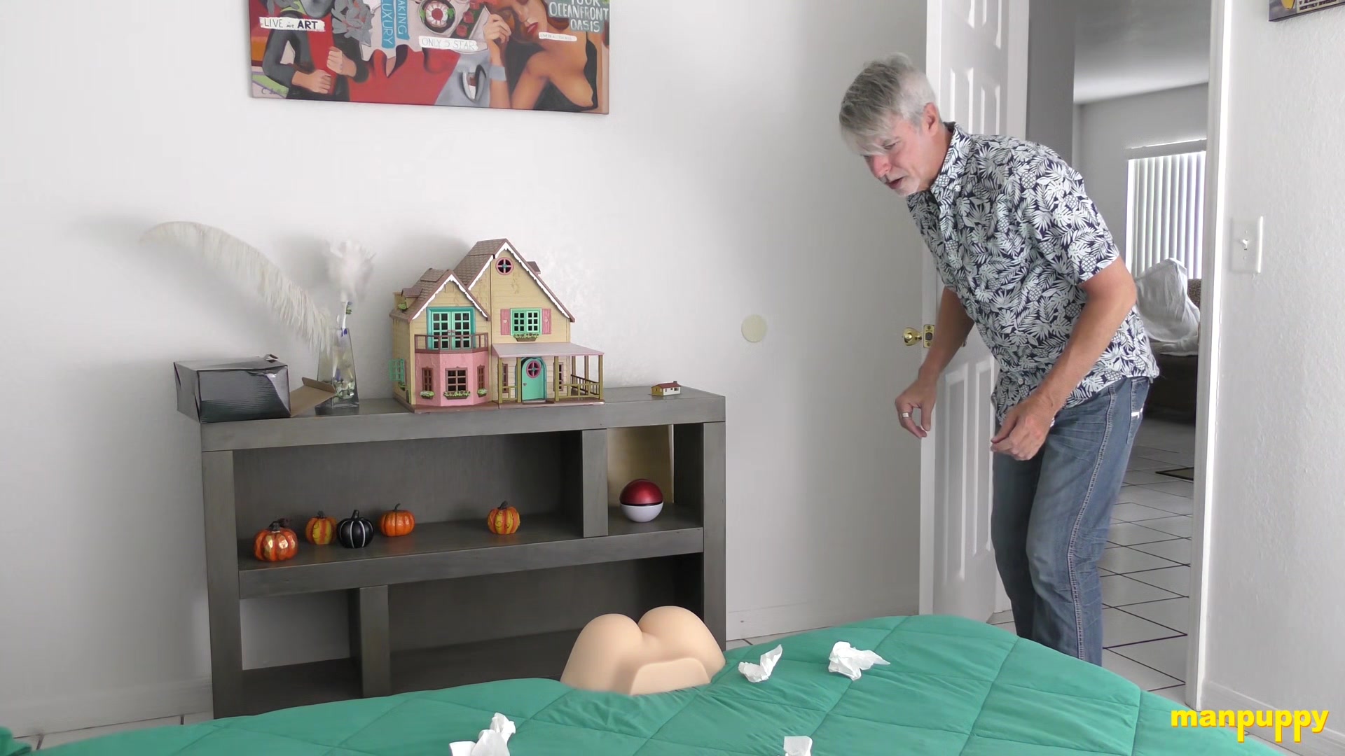 ManPuppy: Richard Lennox Raw Fucks His Stepsons Ass Toy In The Bedroom
