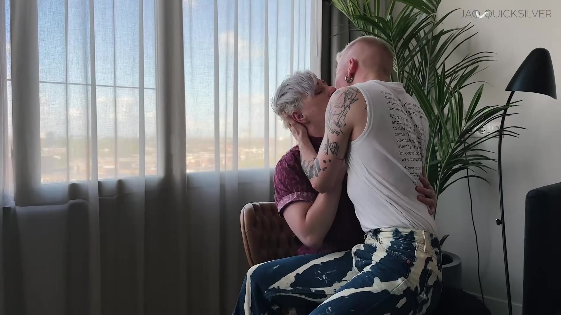 FtM Twink Rush Silver Fucks Dominant Professor for Extra Credit with Strapon Sex