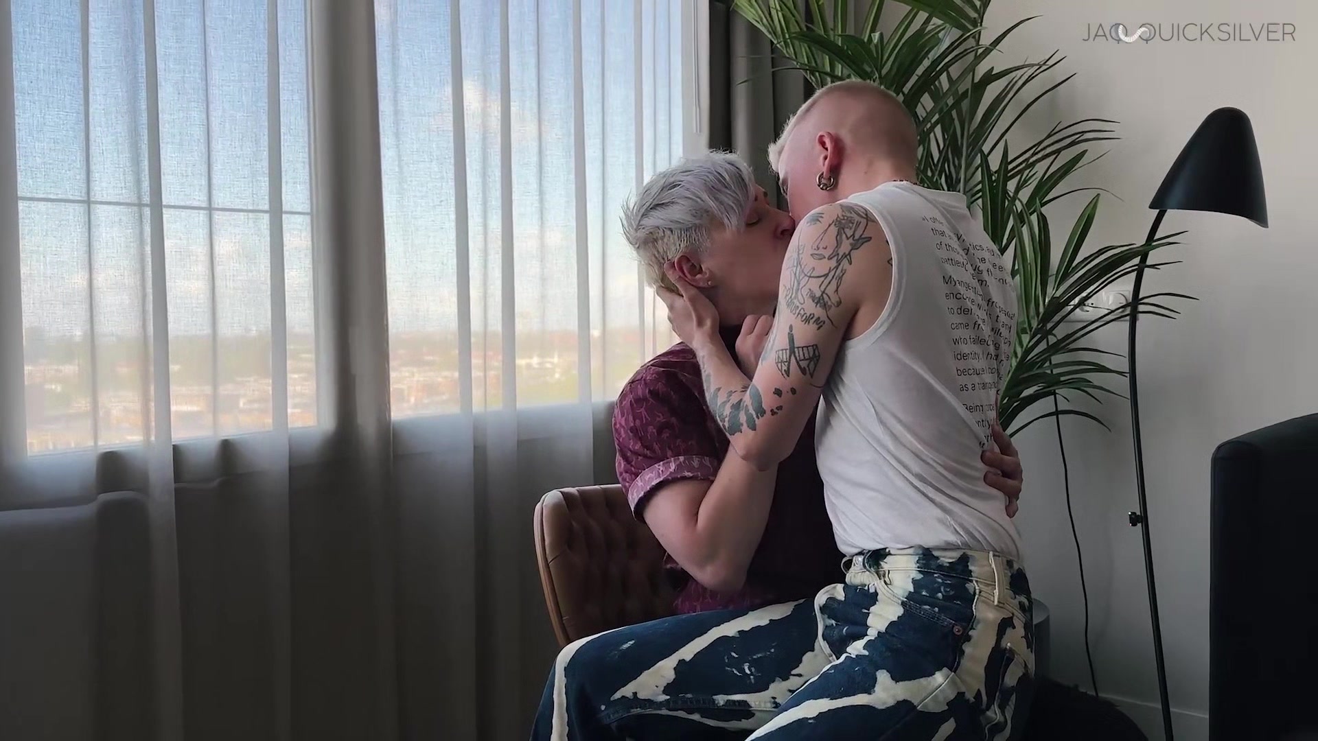 FtM Twink Rush Silver Fucks Dominant Professor for Extra Credit with Strapon Sex