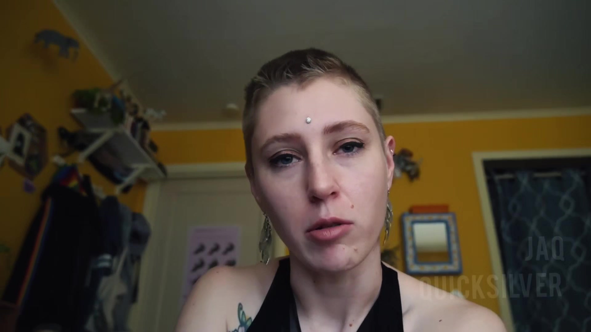 Girlfriend Trains You in Strapon Blowjob - POV domination short hair tomboy GF Trains You to Suck