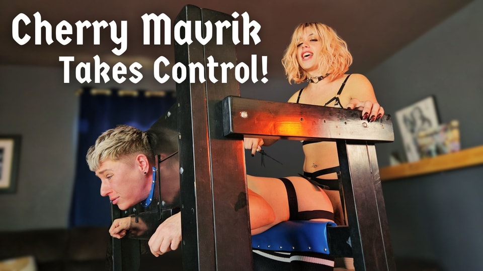 Bondage and Backshots - TS MtF Femdom Cherry Mavrik Takes Control! T4T Domination Pillory Bondage