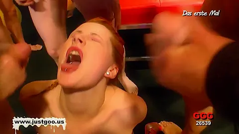 Horny pornstar in Hottest Bukkake, Gangbang sex video