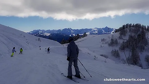 Let it Snow! Lebians Orgasm after Skiing by ClubSweethearts