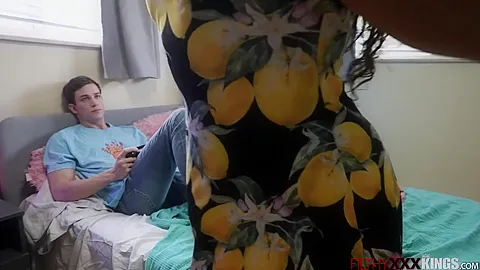 Stepson ass fucking petite stepmom before stepdad arrives