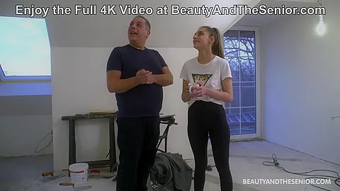 Old Handyman Fixes my Pussy