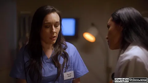 Latina doctor seduces nurse to comply to stay out of trouble