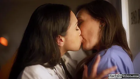 Latina doctor seduces nurse to comply to stay out of trouble