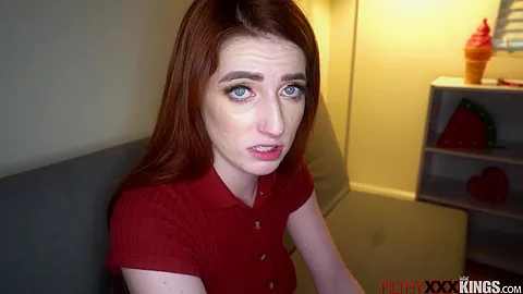 Redhead stepsis with braces giving stepbro amazing blowjob