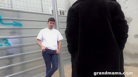 WOW! Granny finds a Big Fat Cock at GrandMams