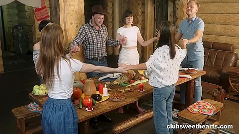 Thanksgiving Dinner Turns Into Fucking Fiesta By