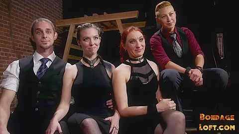 BDSM sluts enjoy rough group session with painful pleasures