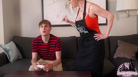 Big Tit Blonde In Stepmom Uses Her Big Titties To Get Stepson To Do Chores