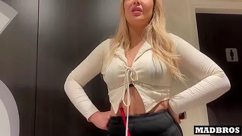 English Manager Gets Fucked In The Toilet And Elevator During Her Work!!!