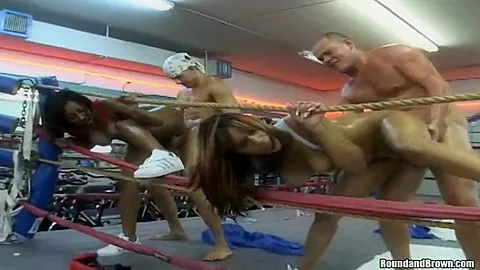 Two white dudes and their black GFs in group sex
