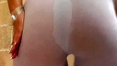 Adorable teen 18+ Gets Cum On Tits In The Bathroom