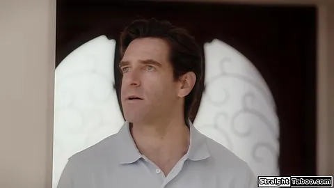 Asshole repairman turned up the heat to get me naked n more