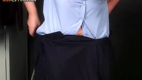 CFNM college uniform redhead jerks in group locker room HJ
