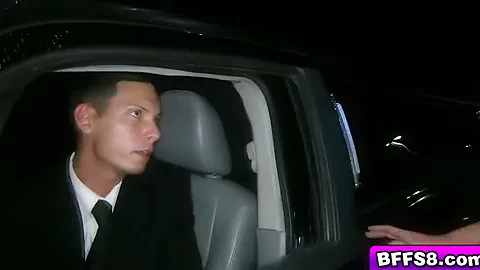 Katie Blowjob Limo Drivers Big Hard Cock After Getting