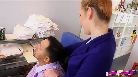 Gigi And Katalina Give Good Massage On Their Boss