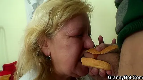 Fat Blonde Granny Tricked And Fucked By Guy