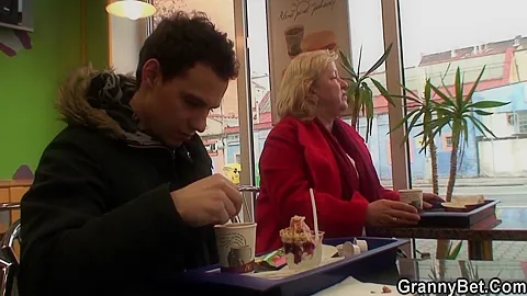 Fat Blonde Granny Tricked And Fucked By Guy