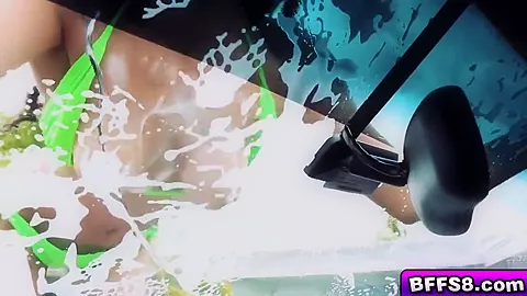 College Carwash Babes Enjoy Group Fuck