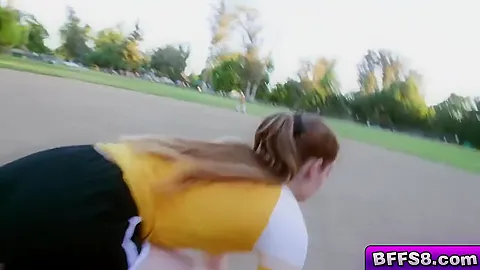Bobbi And Natalie Kneels Down And Pass Around With Gabriel A