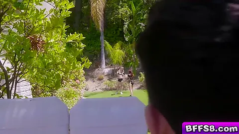 Horny Besties Pread Their Pussies Wide And Takes The St