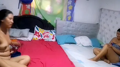 She Dances Sexy In Front Of My Perverted Stepmother While She Touches Herself And Enjoys Watching Me
