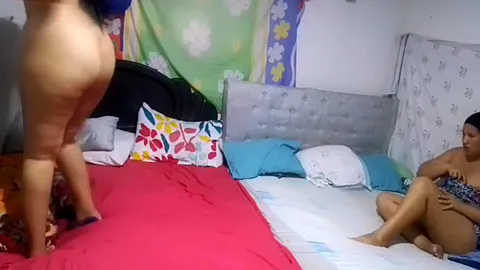 She Dances Sexy In Front Of My Perverted Stepmother While She Touches Herself And Enjoys Watching Me