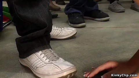 Tied Petite Asian Fucked In Public Store