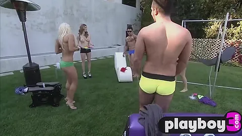 Sexy Babes Kissing In Front Of A Guys Before Group Sex