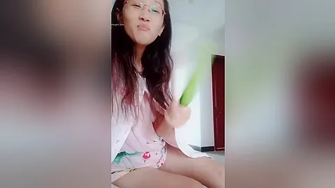 Slim Asian guy fucks his beautiful girlfriend in lingerie on camera