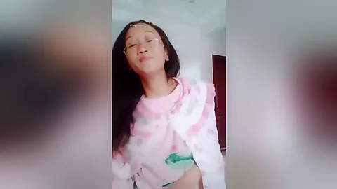 Slim Asian guy fucks his beautiful girlfriend in lingerie on camera