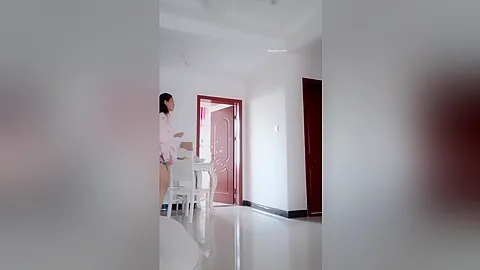 Slim Asian guy fucks his beautiful girlfriend in lingerie on camera