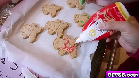 Adriana, Aria And Dani Giving Santa A Nice Blow