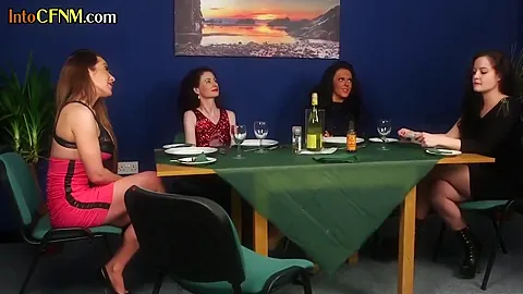 British Femdom Group Blowing Lucky Dudes Dick